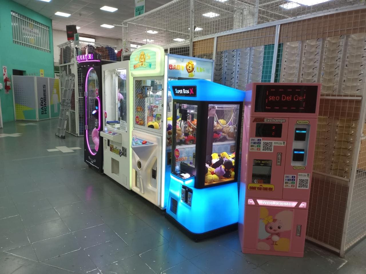 Máquina instalada en un local